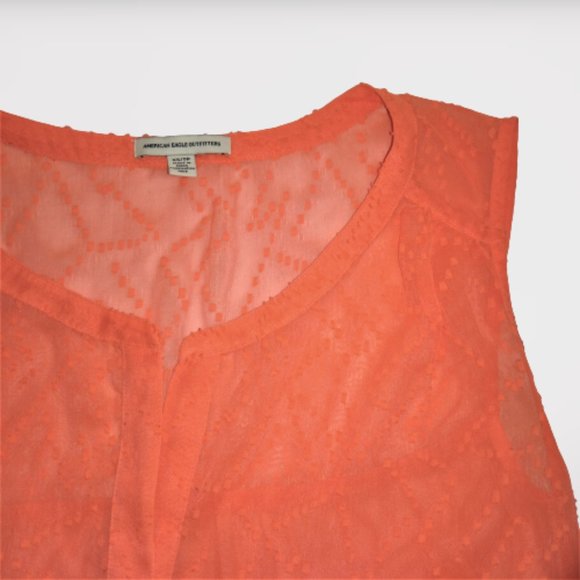 ⭐ American Eagle Sheer Sleeveless Tank Top Blouse - Picture 6 of 7